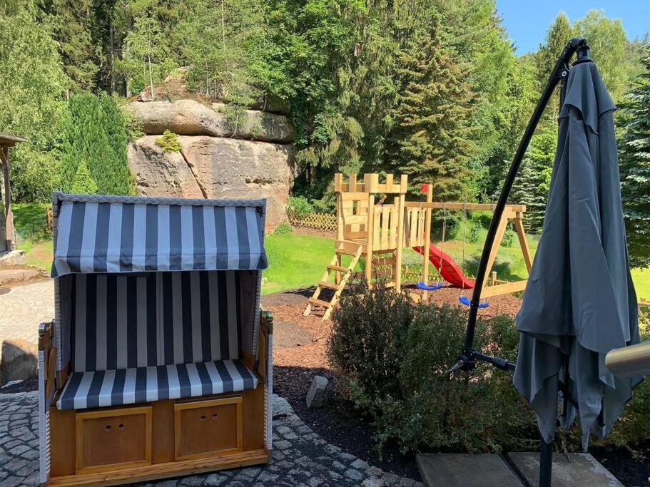 Waldferienhaus Dunja Mit Whirlpool, Sauna U Garten Hain  Экстерьер фото